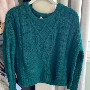 Green Knit Sweater XS
